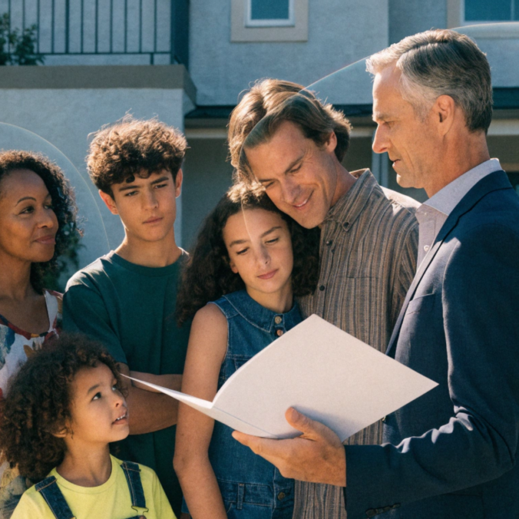 Estate lawyer helping a blended family protect children's inheritance with a testamentary trust in Melbourne.